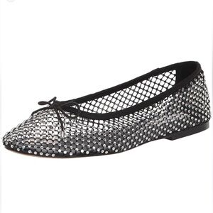 STEVE MADDEN, Women’s Blossoms Slip on Mesh Ballet Flats with Rhinestone, Size 9